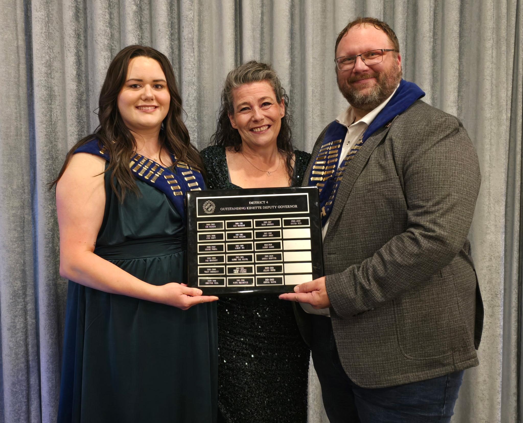 Julie with her award